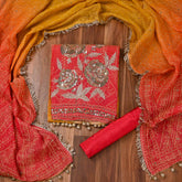 Crush Shimmer Orange Unstitched Suit